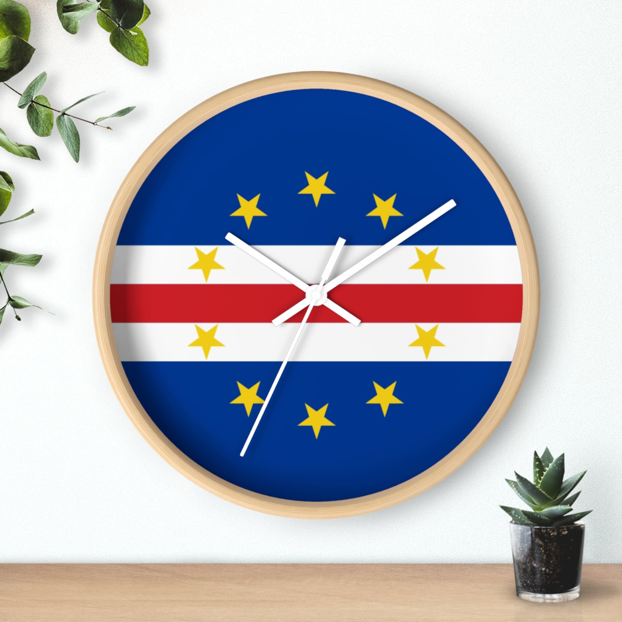 Cape Verding Flag Wall Clock