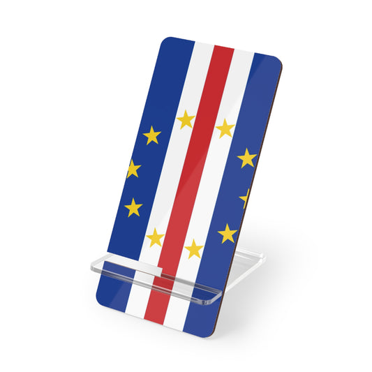 Cabo Verde Flag Smartphone Display Stand - Stylish & Functional Phone Holder